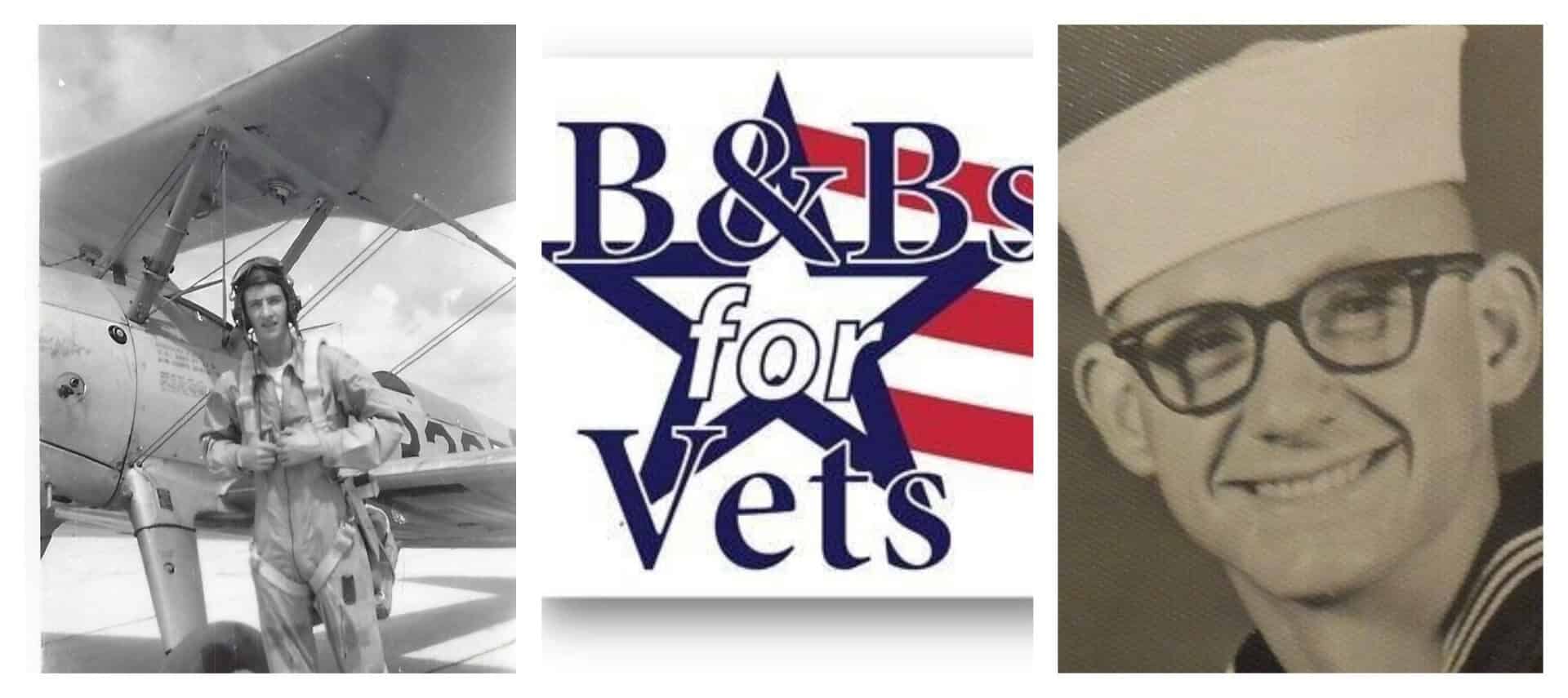Bnb's for Vets logo with two photos of American servicemen